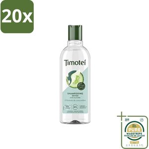20 x Timotei - Shampoo - Detox - Komkommerextract - 300ml - Grootverpakking - Shampoo Detox - Komkommerextract - Haar Reinigen - Natuurlijke Shampoo - Silikonvrij Shampoo