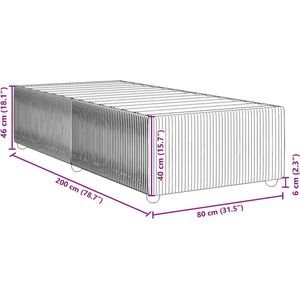 vidaXL - Bedframe - fluweel - donkergroen - 80x200 - cm