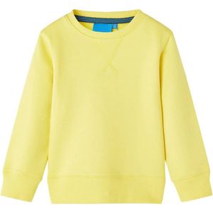 vidaXL - Kindertrui - Lichtgeel - Katoen/Polyester - Lange Mouwen