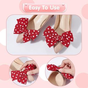 TheLau - Set van 4 Schoen Clips met Stippen Patroon, Zwarte Decoratie voor Vrouwelijke Schoenen - Ideale Accessoire voor Hakken, Flats en Pumps op Feestjes