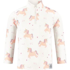 Emski - Skipully meisje - trui met kwart rits - voor onder de skijas - Unicorn voor kinderen