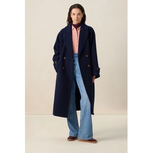 Sissy-Boy - Wollen Jas - Donkerblauw - Regular Fit