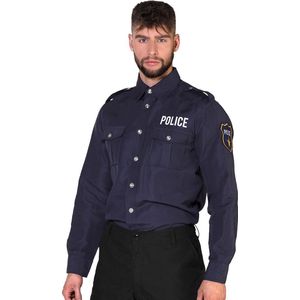 Boland - Shirt 'POLICE' (XL) - Volwassenen - Agent - Politie en Boeven