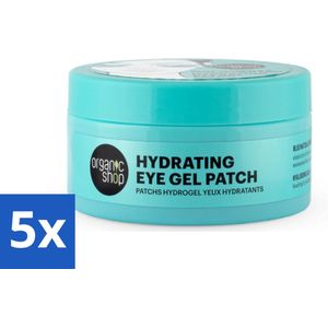 5 x Organic Shop - Eye Gel Patch Blue Matcha & Hyaluronic Acid - Verfrissend en Hydraterend - 60 Patches - Oogverzorging - Hydratatie - Oogpatches - Matcha - Hyaluronzuur