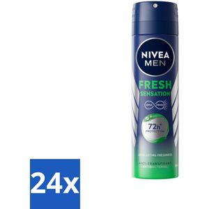 NIVEA MEN - Deodorant Spray - Fresh Sensation - 150 ml - Voordeelverpakking - 24 stuks