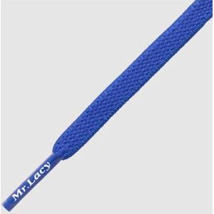 Mr. Lacy - Schoenveter - Flexies - Plat - Blauw - Elastische veters - Lengte 90 cm