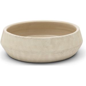 Riviera Maison Decoratie Schaal Beige Fruitschaal aardewerk - Nanterre diepe ronde schaal dia 25 cm