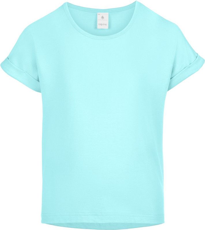 Merry Style Meisjes T-shirts Sport – Meisjes Crop – Gym – Yoga – Hardlopen – LichtTurkoois – 116 - MS-MS10-468-BL