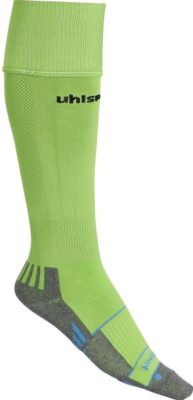 Uhlsport - Team Pro - Voetbalkousen - Flash Groen / Zwart - Katoen / Polypropyleen / Elastaan