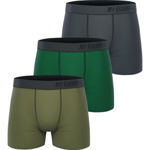 My Essential Clothing Basic Boxershorts Katoen Biologische herenshorts Ondergoed MYE1BCX3 Set van 3