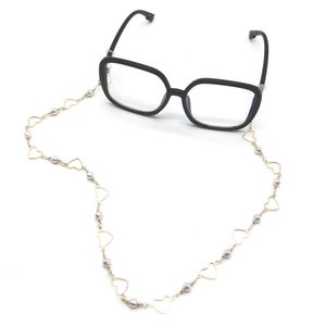 Brillenkoord - Brilkoord - Brilketting - Bril accessoires - 60 cm - Hartjes - Goud