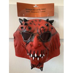 Halloween Masker Latex Duivel Rood