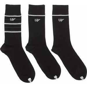 Emporio Armani Sokken - Maat 39-44 - Mannen - zwart - wit -grijs
