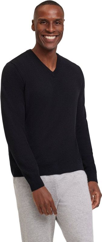 FALKE - Basic - V-Neck - Wol Trui - Zwart