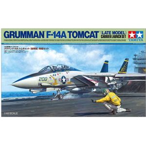 1:48 Tamiya 61122 Grumman F-14A Tomcat Late - Carrier Launch Set Plastic Modelbouwpakket