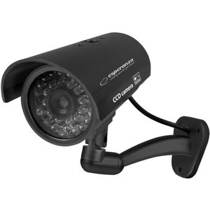 ESPERANZA Dummy Monitoring Camera Spectre Black – Realistische Nepcamera voor Beveiliging en Afschrikking - Inbraakbeveiliging - Dummy Camera