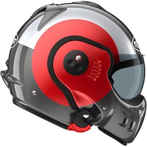 ROOF Helm Boxer Alpha Focus rood / zilver maat L