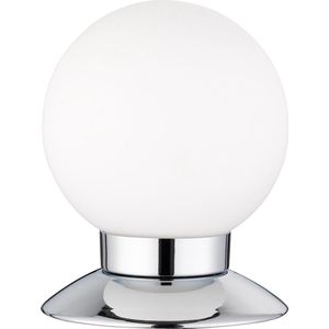 LED Tafellamp - Torna Princy - 3W - Warm Wit 3000K - Dimbaar - Rond - Mat Chroom - Aluminium