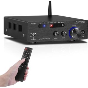 DailySupplies® Audioversterker – Stereo Versterker Met Bluetooth – Audio Amplifier Met Karaoke Portals – Led Display - Veelzijdig