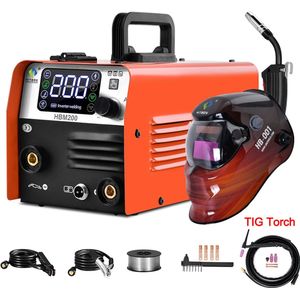 3 In 1 - Tig Lasapparaat - Mma Lasmachine - Lasser - Las Helm - Met Las Helm - 200A - 6mm - Tig - Mig - Mma - Multifunctioneel - Professioneel