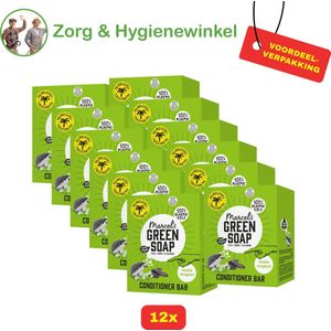 12x - Marcel's Green Soap Conditioner Bar Tonka & Muguet 60 gr - Voordeelverpakking!