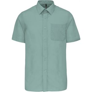 Overhemd Heren XL Kariban Korte mouw Sage 65% Polyester, 35% Katoen