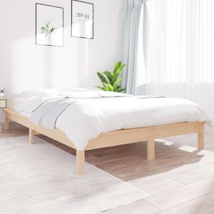 The Living Store Bed Grenenhout - Klassiek houten bedframe - 120x200cm - Rustieke uitstraling