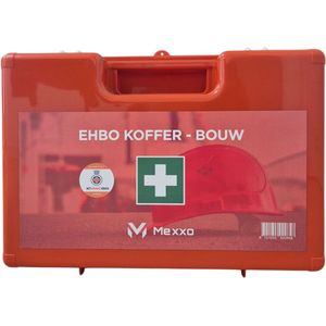 Mexxo - Bouw verbandkoffer BHV (Oranje Kruis Richtlijn 2021) - incl. wandbeugel en bevestigingsmateriaal