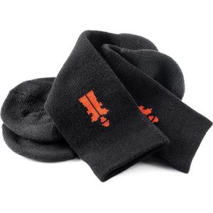 Scruffs werksokken - ademend materiaal - verstevigde hiel en teen - maat 44-48 - zwart - 3 paar - voor veiligheidsschoenen