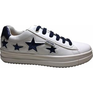 Geox rits veter bling bling navy sterren sneakers Rebecca wit mt 31