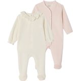 Envie de fraise - Set van 2 Babyslaappakje - Fluweel - Meisje - Personaliseerbaar