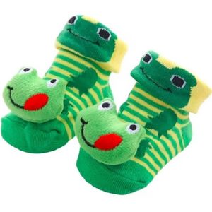 Super schattige babysokken - Baby Sokken - New born sokken - Kraamcadeau voor Jongen of Meisje - Babyshower Cadeau - Kraammand - Dierensokken - Kikker - Groen