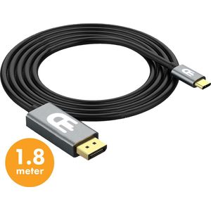 USB C naar Displayport Kabel - 4K 60HZ - Thunderbolt 3 - Geschikt Voor Apple / iMac / Macbook (Pro) - 1.8 meter