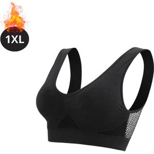 Livano BH Zonder Beugel - Zonder Bandjes - Push-up Bh's - Comfort Beha - Comfortabel - Sterk - Plus Size - Zwart - Maat 1XL