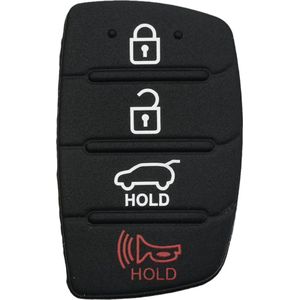 Vervanging Rubber 4 Knoppen Sleutel Sleutelbehuizing Geschikt Voor Hyundai & Kia I10 I20 I30 Ix35 K2 K5 Rio Sportage