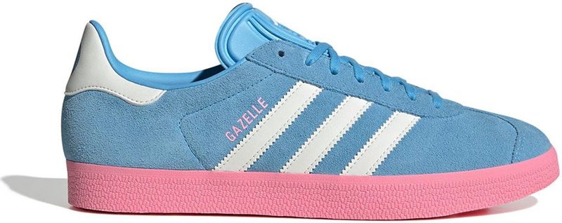adidas - Gazelle - Voetbalschoenen - Blauw Wit Roze - Suède en Synthetisch