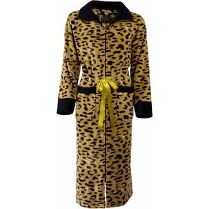 Medaillon Dames Badjas - Fleece - Coral Fleece - Tijger - Maat M