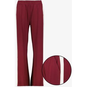 TwoDay - Wide Leg Broek - Bordeauxrood - Met Biezen
