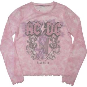 AC/DC - Plug Me In Longsleeve top - XS - Roze