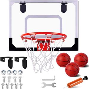 Basketbalbord met 3 bal & pomp - Set - Mini hoop - Net - Basket - Paal – Basketbal