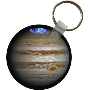 Sleutelhanger - Jupiter - Noorderlicht - Heelal - Plastic - Rond - Uitdeelcadeautjes