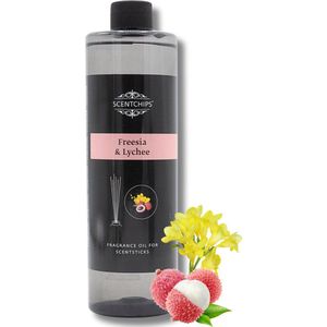 Scentchips® Geurstokjes Navulling - Freesia & Lychee - Geurverspreider - Luchtverfrisser - Huisparfum - 400ml