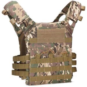 Tactisch legervest voor buiten ademend combat training-vest JPC-vest nylon verstelbaar vest unisex (Kaki) GEASSORTEERD one size