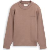 TOM TAILOR - Trui - Mokka - Knitwear - Wijde Pasvorm - Lange Mouw