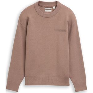 TOM TAILOR - Trui - Mokka - Knitwear - Wijde Pasvorm - Lange Mouw