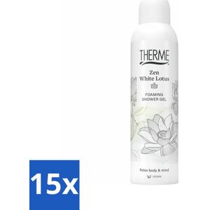 Therme - Shower Foaming ml Zen White - Product - Verzorgend - Verfrissend - 200ml - Bulkverpakking - 15 stuks