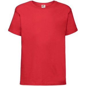 Fruit Of The Loom Kids Sofspun® T-shirt - Rood - 128 - 7/8 Jaar