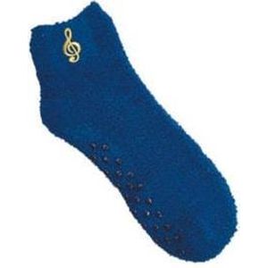 Music Gifts - Wollige Sokken - Koningsblauw - Met Geborduurde Vioolsleutel