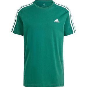adidas Sportswear Essentials Single Jersey 3-Stripes T-shirt - Heren - Groen- L