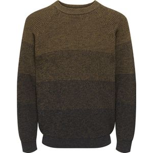 Only & Sons Trui Onsbirk Rlx Ls Raglan Knit Camp 22035794 Rubber/darksapphire Gr Mannen Maat - XXL